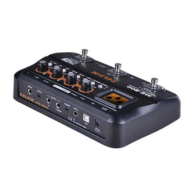 NUX MG 200 Новый Гитарный процессор эффектов моделирующая педаль гитарный мульти с 55