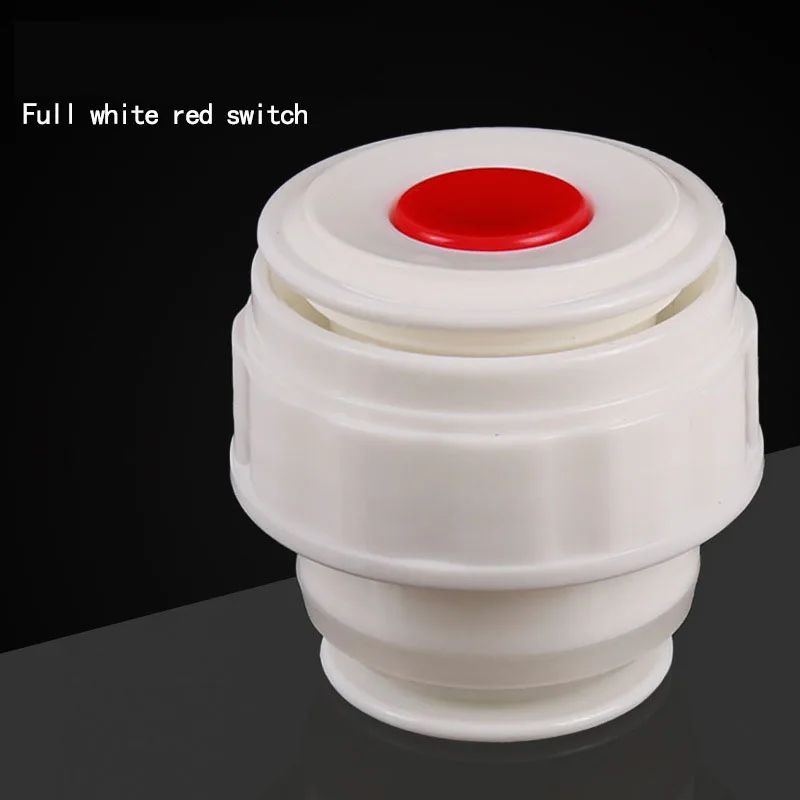 full white red Термос Крышка Вакуумная фляжка крышка термос нержавеющая наружная дорожная кружка Термокружка фляжка в форме пули крышка выход аксессуары для термосов - Цвет: full white red