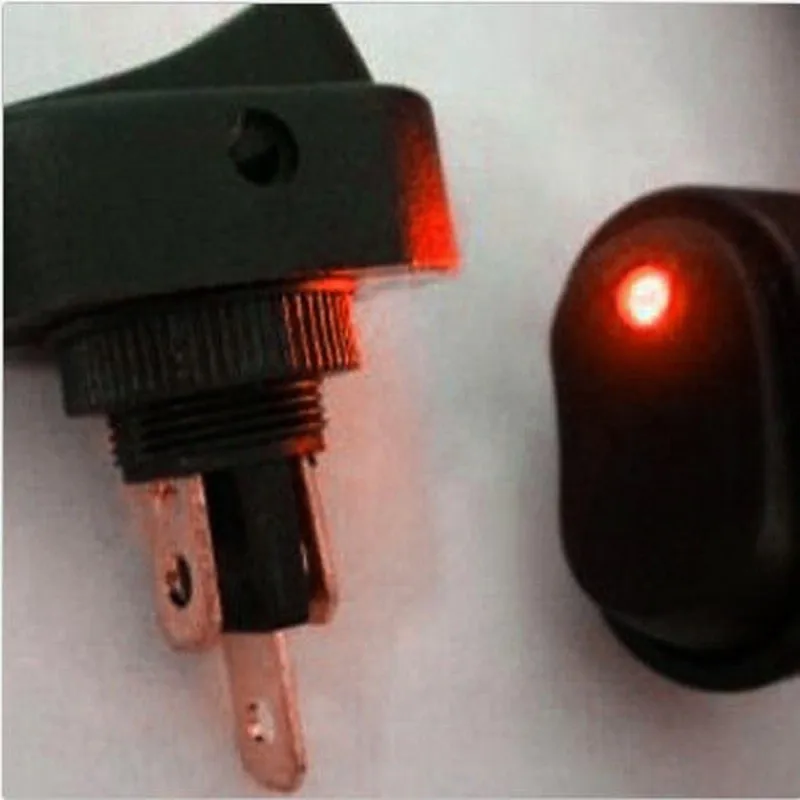 5 шт. красный светодиодный свет 12V 30Amp 30A автомобиль Лодка зажим для автомобиля рычажный выключатель SPST VEQ16