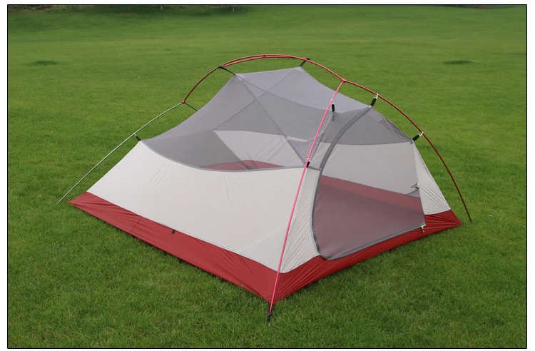 Сверхлегкая двухслойная алюминиевая палатка для 3 человек водонепроницаемая