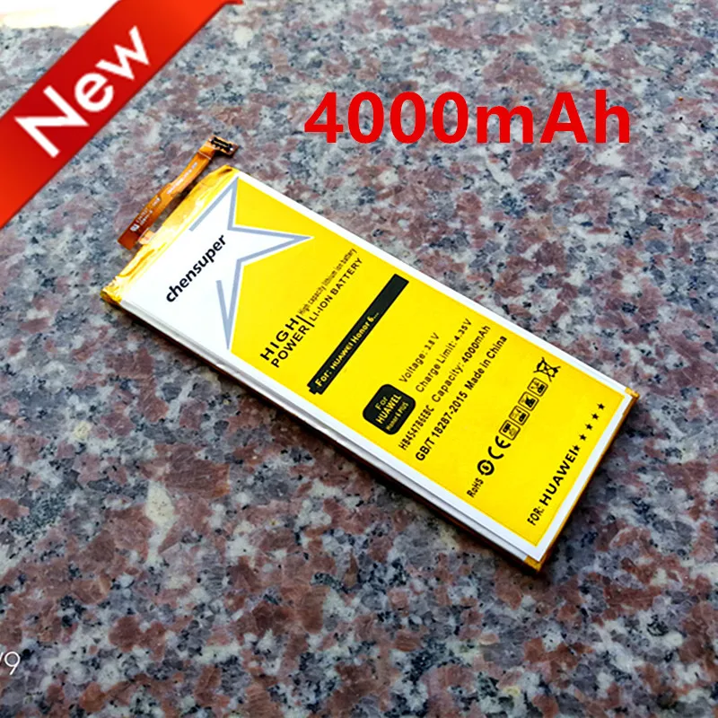 Chensuper 4000 мА/ч HB4547B6EBC для Huawei Honor 6 Plus аккумулятор PE TL00M UL00 CL00 телефон перезаряжаемые