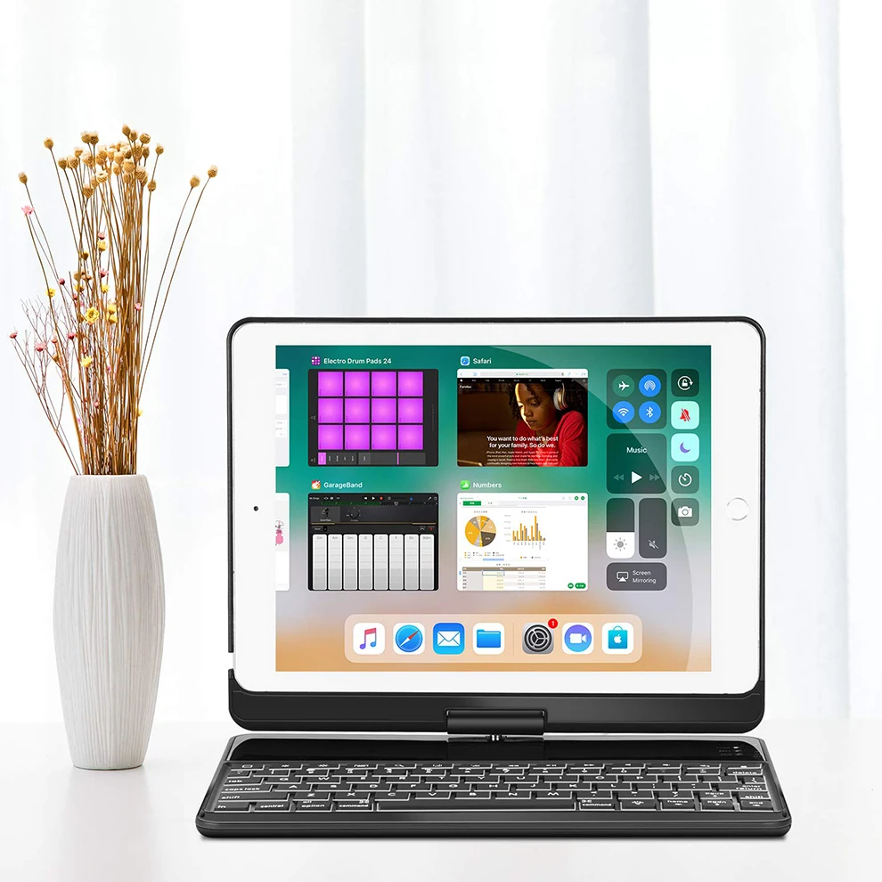 Для iPad Pro 9,7, беспроводной Bluetooth чехол-клавиатура для планшета, 360 Вращающийся чехол-клавиатура для iPad Air 9,7, автоматический режим сна
