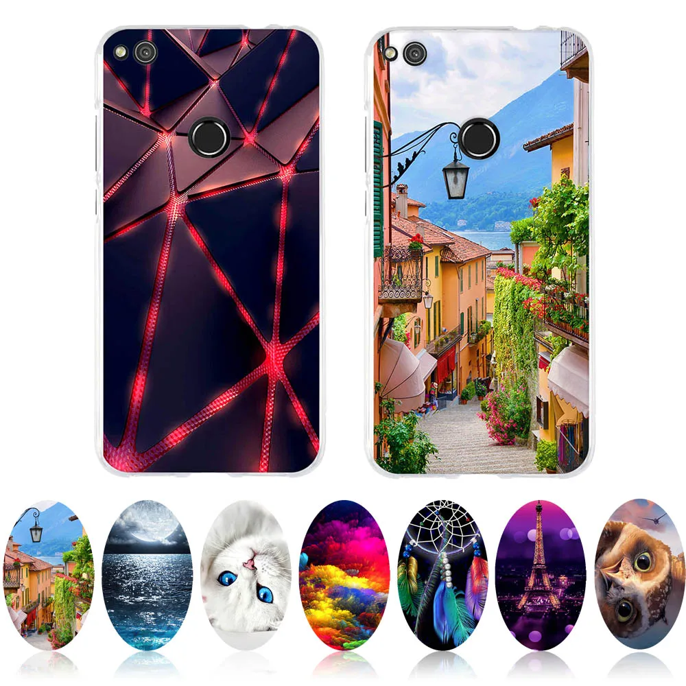 Чехол для Huawei P8 Lite 2017 honor 8 мягкие чехлы из ТПУ Honor 4C 6C милые телефонов Lite|lite case|case for