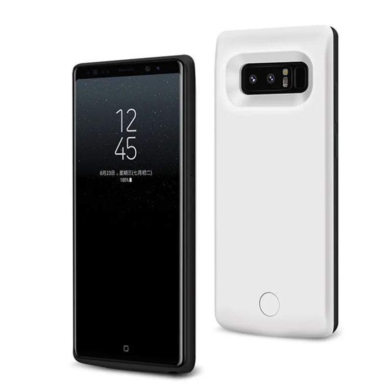 Чехол для зарядного устройства KQJYS 6500 мАч для samsung Note 8, чехол для аккумулятора, внешний резервный внешний аккумулятор для samsung Galaxy Note 8, чехол для зарядки - Цвет: White