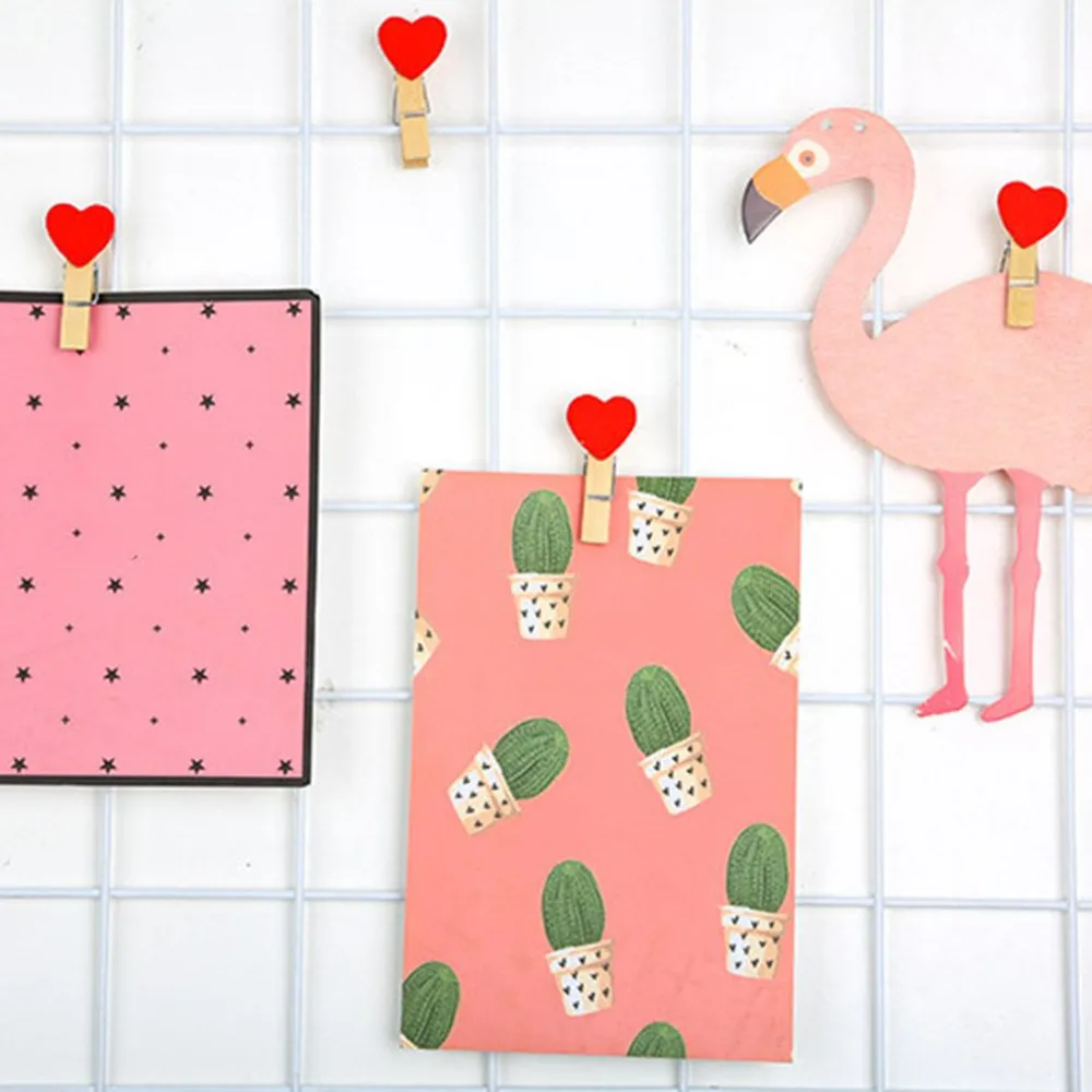 10 шт./лот мини кубическая форма в форме сердца деревянный зажим DIY фото Памятка