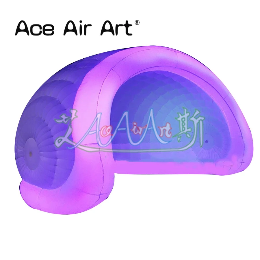 

new style beautiful inflatable multicolor LED light blower Luna dome tent ,inflatable bar tent DJ booth tent for events