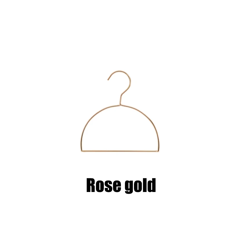 Rose gold Скандинавский стиль розовое золото железные полукруглой формы вешалки настенный стеллаж для хранения с крючком Домашний Органайзер Декор инструмент для одежды галстук полотенце - Цвет: Rose gold