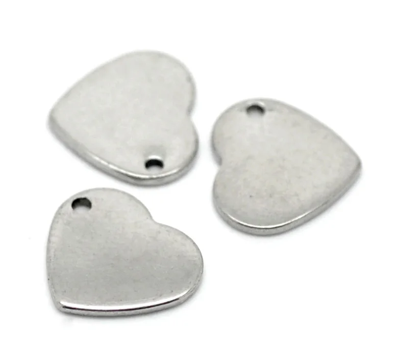 Подвеска в виде сердца LASPERAL из нержавеющей стали 50 шт. для самостоятельного