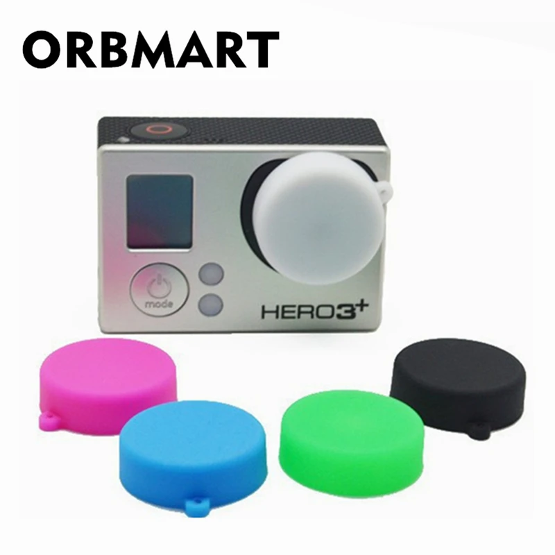 ORBMART Go Pro Аксессуары для камеры Защитная силиконовая Крышка для объектива чехол для GoPro Hero 4 3+ 3 Спортивная Экшн-камера