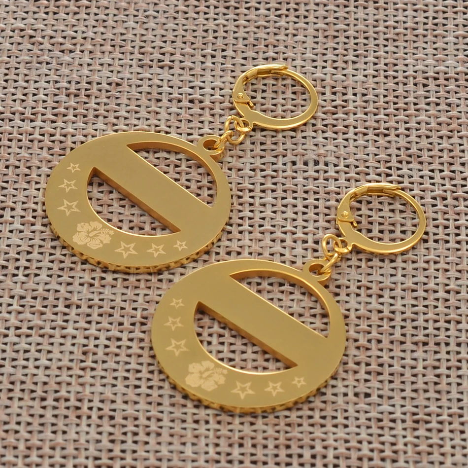 

Anniyo Customize Name Jewellery Sets Hawaiian Pendant Necklaces Earrings Micronesia Marshallese Guam Custom Name African #152721