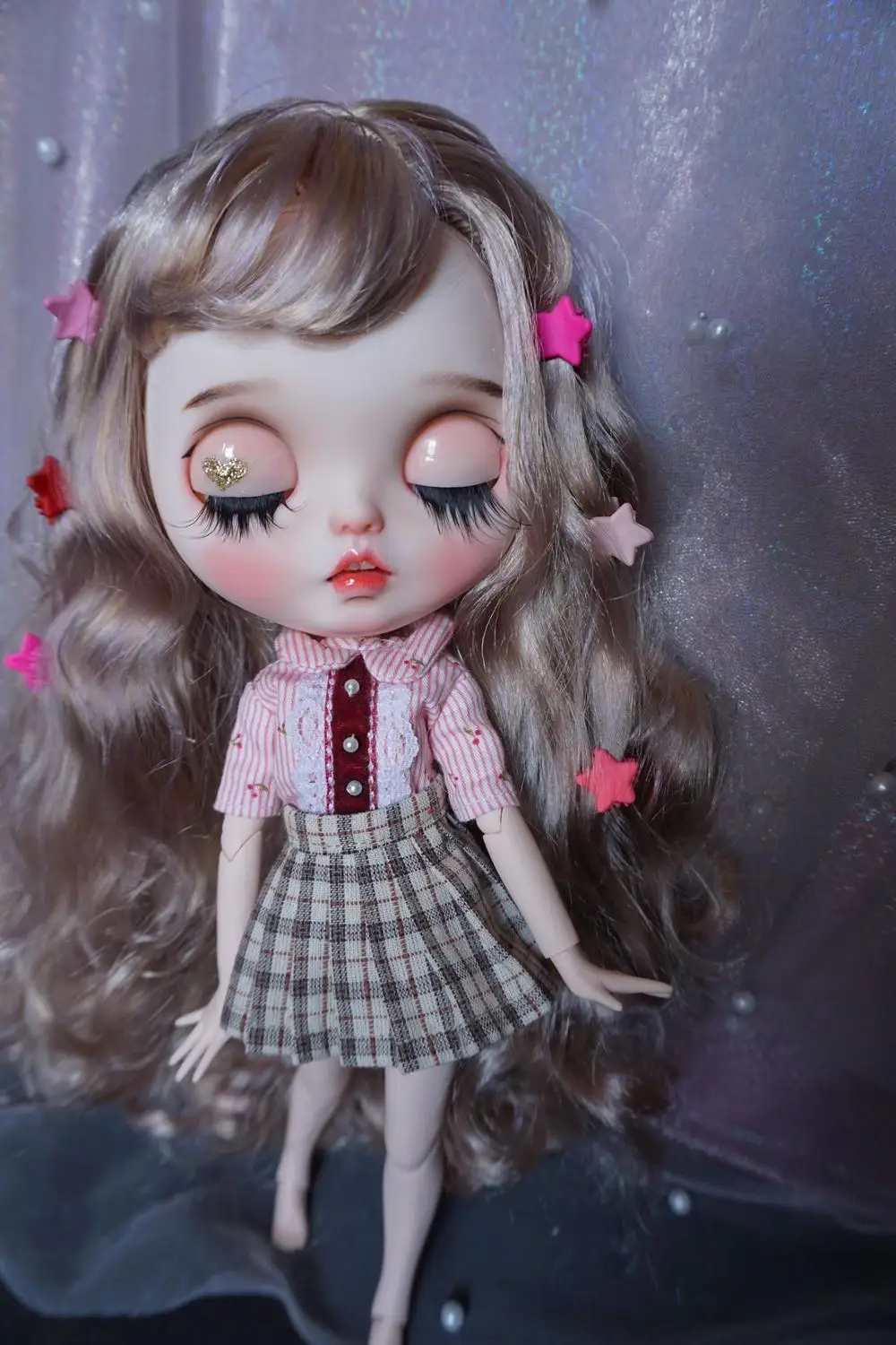 

Mixed color curly hair handmade doll Excluding clothes.