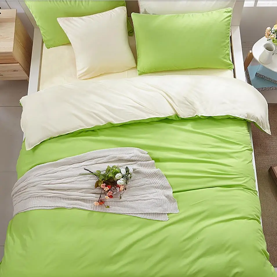 Бесплатная доставка светло зеленый 4 шт. сплошной цвет постельные принадлежности