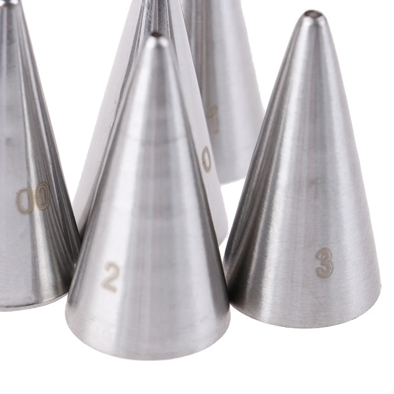 

5PCS/set Round Fine Hole Icing Piping Nozzles Cream Tips Decorating Pastry Tools