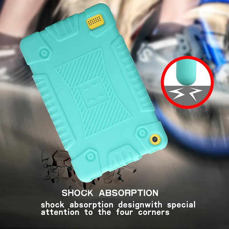Детский безопасный Ударопрочный Мягкий силиконовый чехол для Amazon Kindle Fire 7 2019 2017