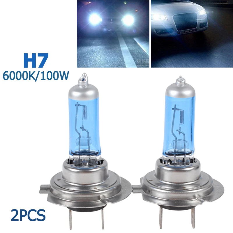 2 шт.! H7 100W Супер белый 6000K автомобильный головной светильник HOD ксеноновая газовая