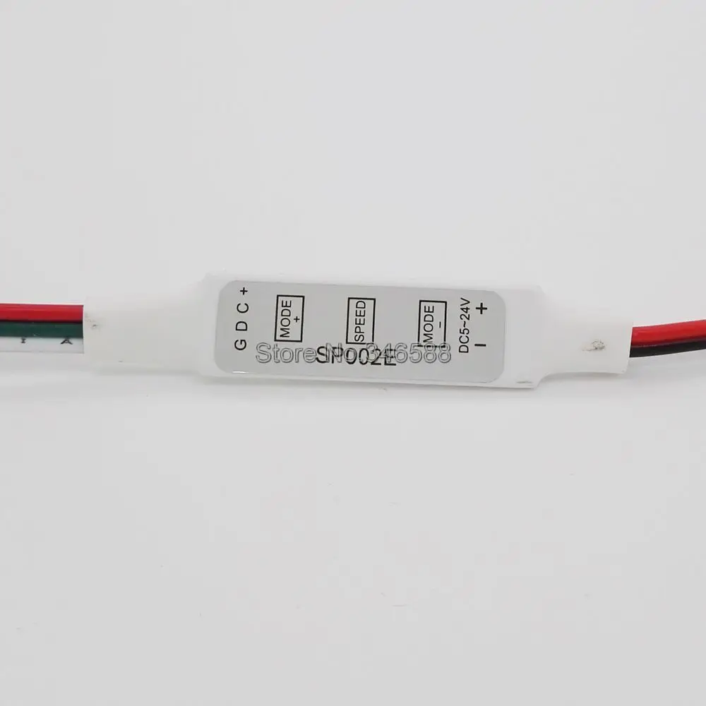 10 шт., контроллер светодиодной ленты SP002E WS2812B WS2811 RGB, USB/3-контактный разъем JST, мини-разъем с 3 клавишами для Пиксельной светодиодной ленсветильник В, 24 В