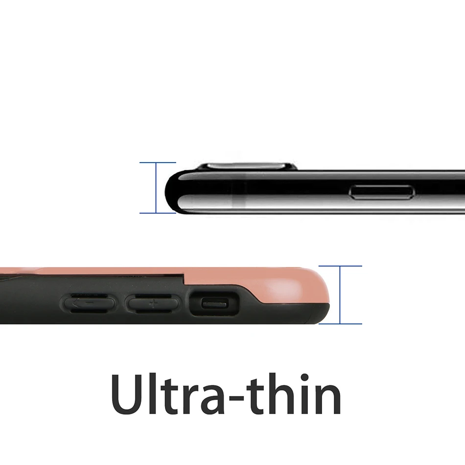 Ultra-thin Phone Cases For iPhone X XR XS Max 7 8 6 6s Plus PC + TPU case Huawei Mate 10 20 P30 Lite Kickstand Back Cover |