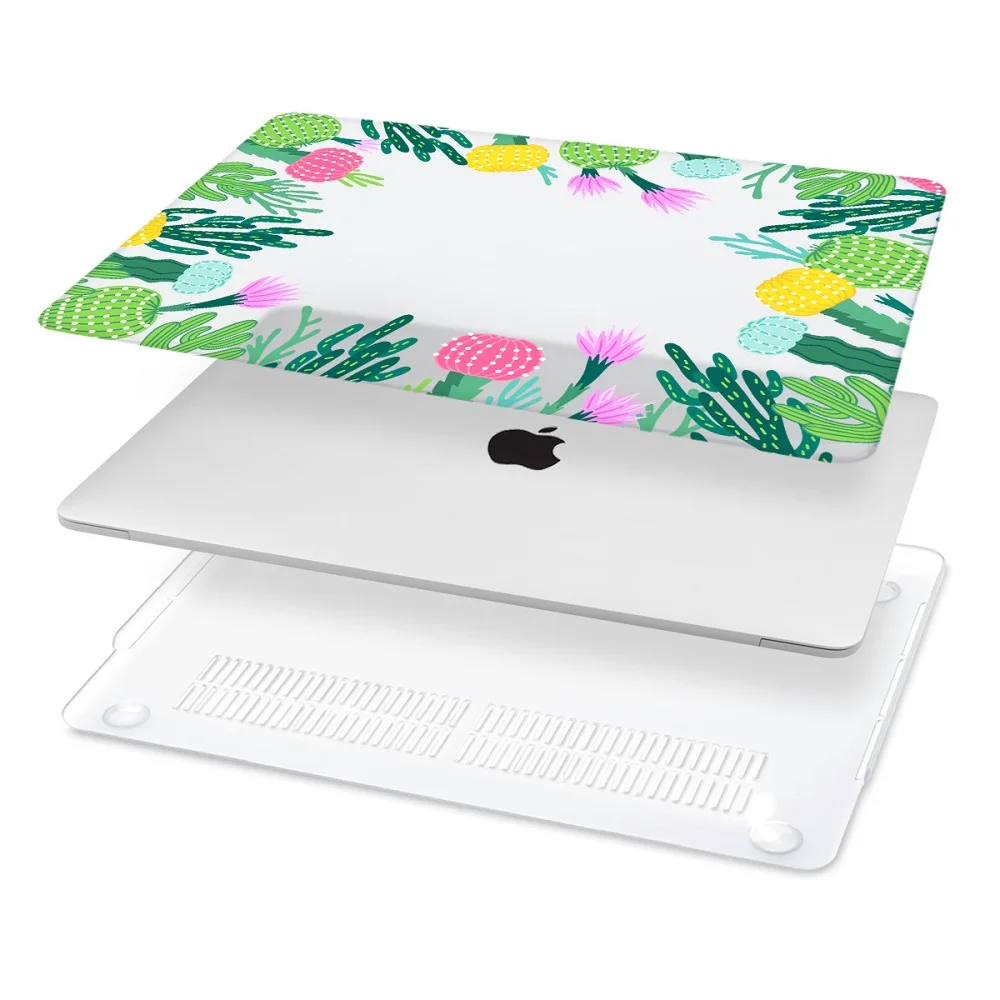 Прекрасный кактус Crystal Clear Твердый переплет чехол для ноутбука Macbook Air Pro Retina 11 12 13 15