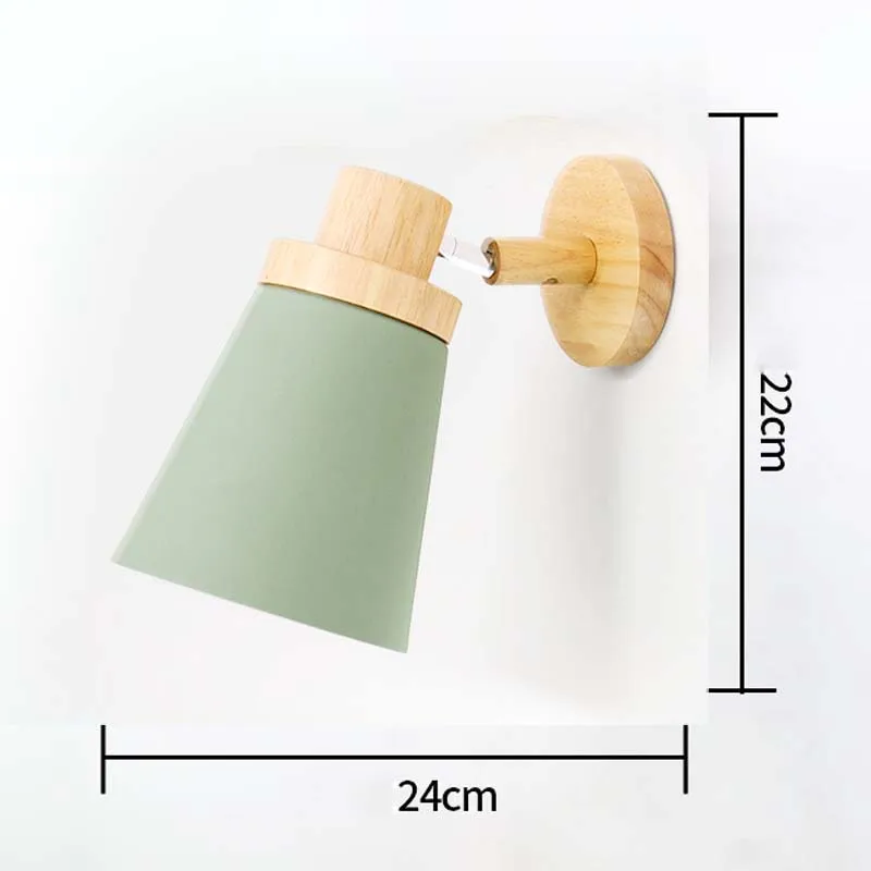 Light Green Прикроватный настенный светильник E27 Бра Арт-Деко настенный светильник белый Nordic бра современный светодиодный настенный светильник - Цвет абажура: Light Green