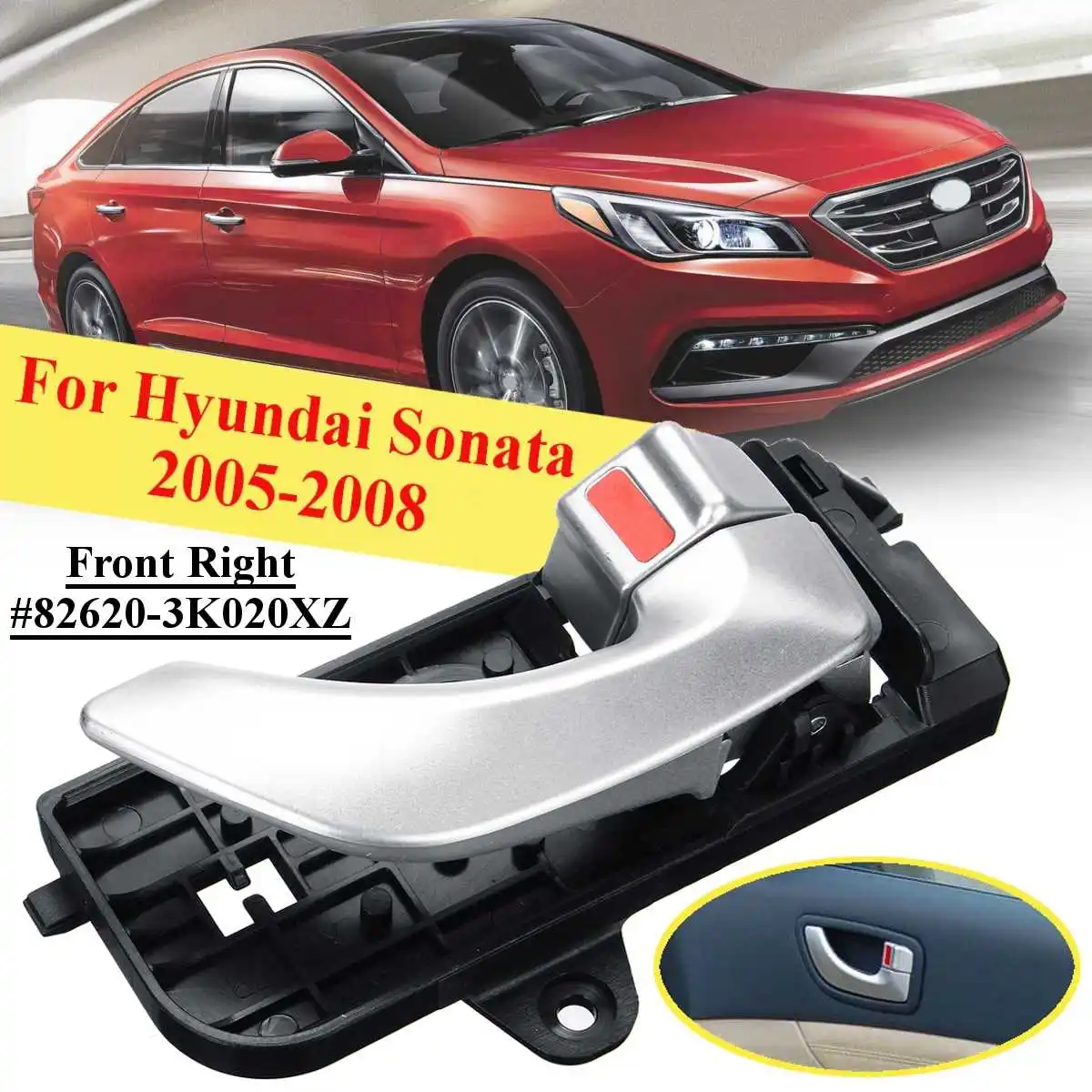 Front Right 4 шт./компл. интерьер дверная ручка для hyundai Sonata 2005 2006 2007 2008 836203K020XZ, 836103K020XZ, 826203K020XZ, 826103K020 - Цвет: Front Right