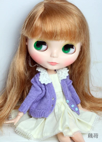 Свитер для шарнирной куклы кардиган с белым воротником доступен Blyth Azone Dal momoko Pullip
