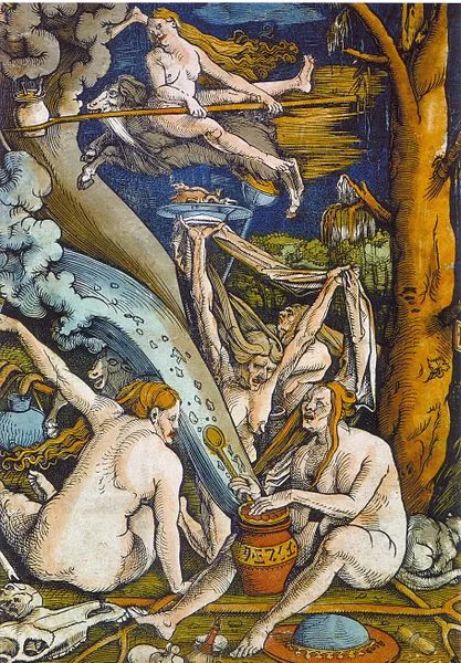 Sabbath Hans Baldung история волшебства декоративный плакат из крафт бумаги холст