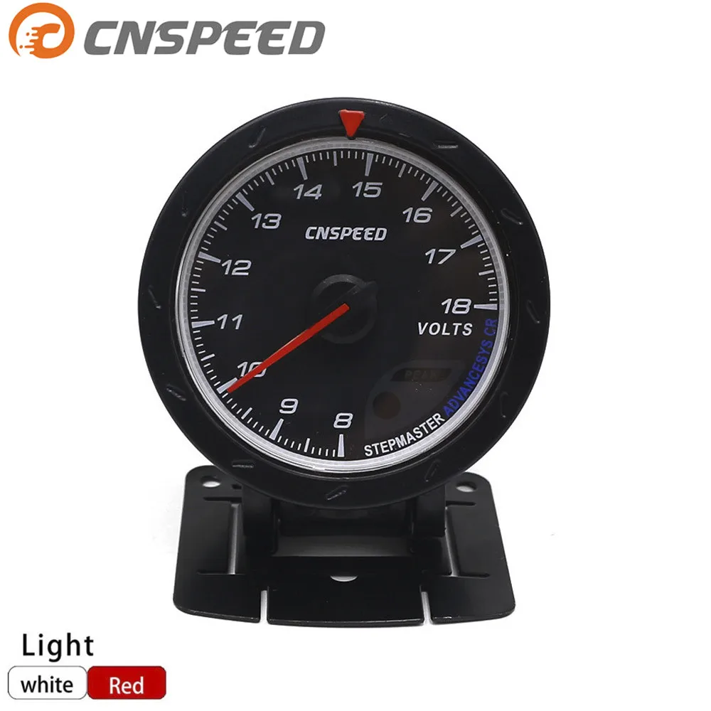 Автомобильный вольтметр CNSPEED измеритель напряжения 60 мм 8 18 в красный и белый