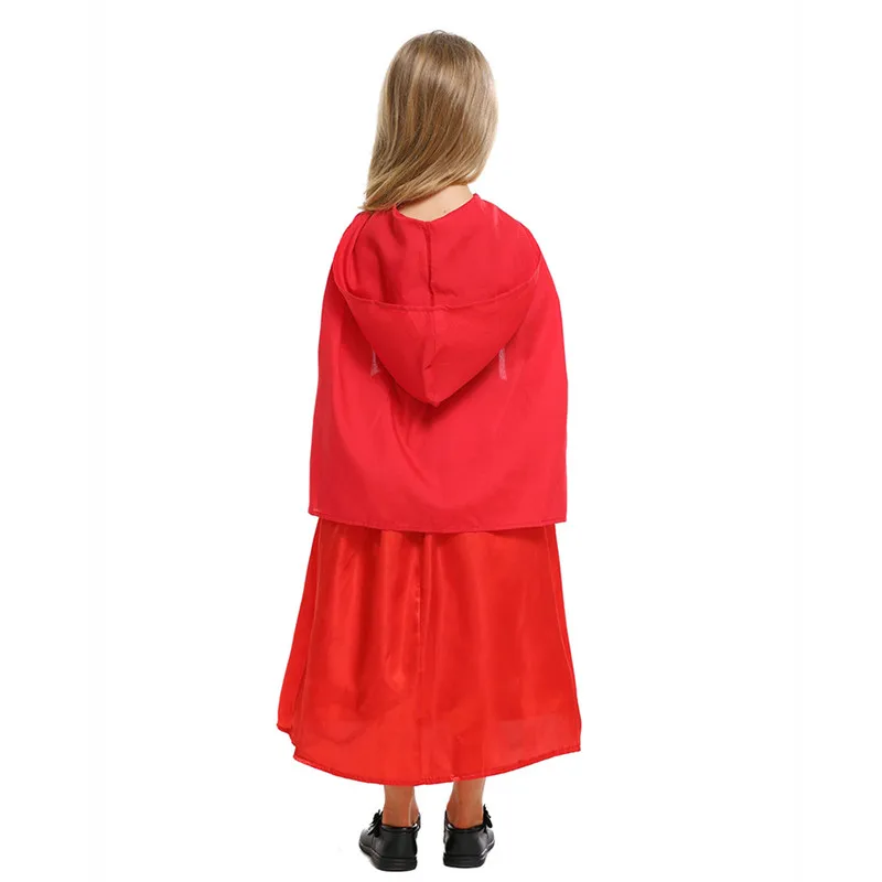 S-XL для девочек Красная Шапочка косплей детские костюмы аниме на Хэллоуин детский