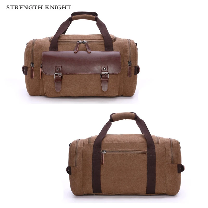 Мужские Винтажные дорожные сумки большая вместительность Холщовая Сумка