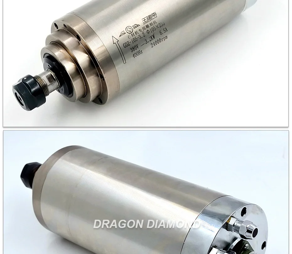 105 кВт 235x220 мм ER20 Spindle24000rpm мотор шпинделя с водяным охлаждением Гравировальный фрезерный шпиндель AC 380 в/в для деревообрабатывающего станка
