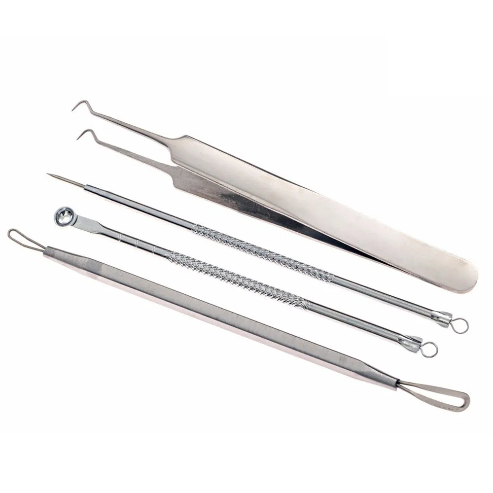Stainless Blackhead Facial Acne Spot Pimple Remover Extractor Tool Comedone 4Pcs #1207 BB | Красота и здоровье