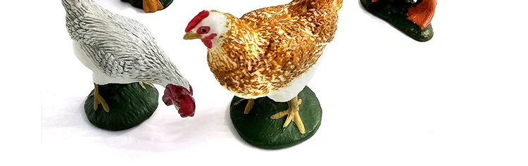 Моделирование Лебедь куриные куры утка гусь гуси модель животного на ферме Фигурки Игрушка Миниатюрный Сад украшение дома аксессуары Декор