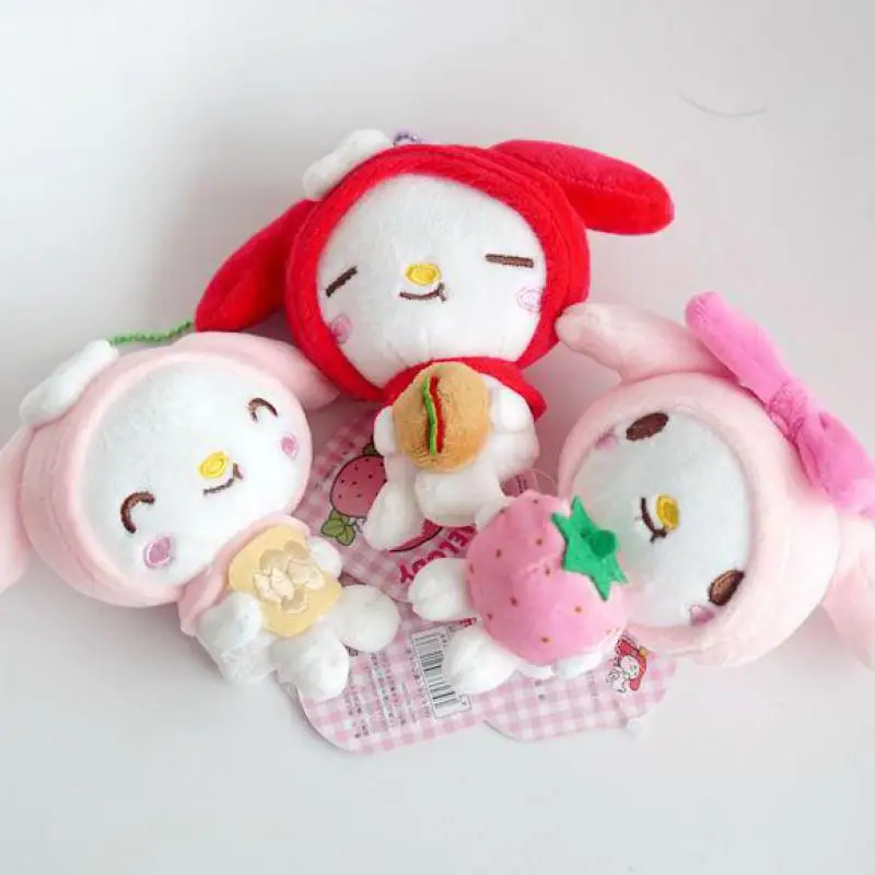 Кулоны с героями мультфильмов каваи розовые надписью My Melody Eat Snack плюшевые