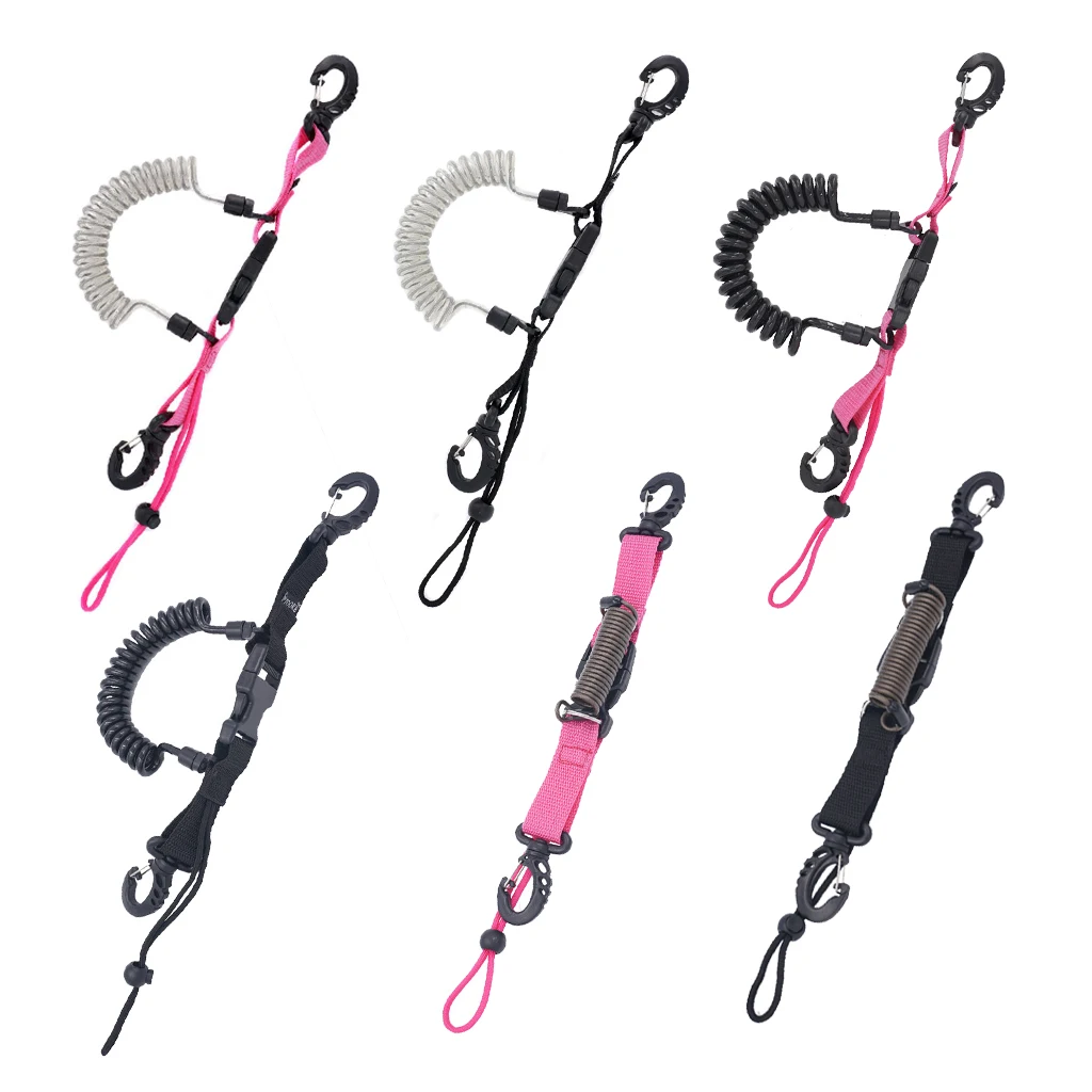 

1 Pcs 27cm Heavy Duty Snappy Elastic Spring Coil Torch Camera Lanyard Quick Release for Underwater Scuba Diving Snorkeling