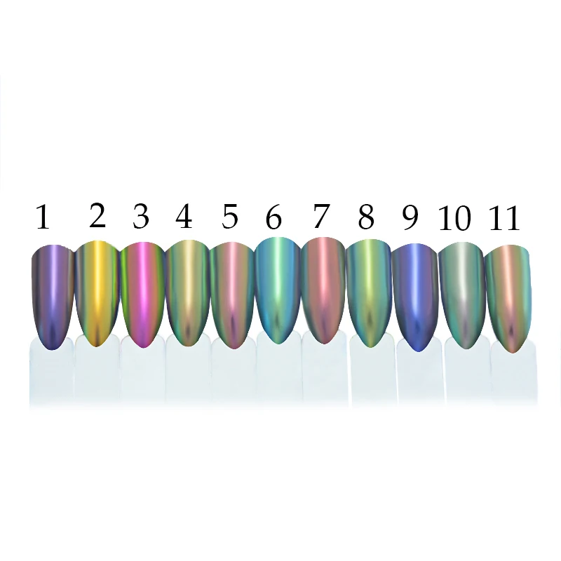 Четыре лилии Хамелеон зеркальные Блестки для ногтей Пудра 0 5 г хромированный