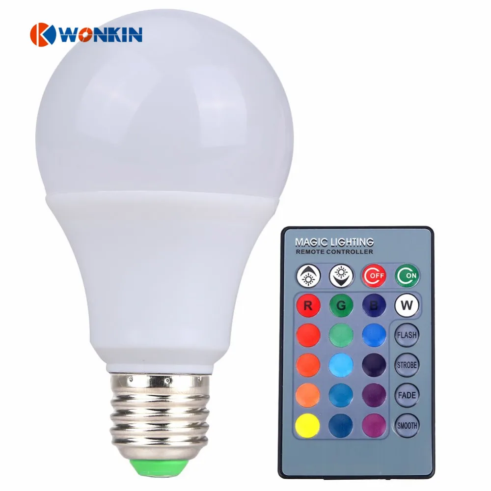 2 шт. светодиодные RGB светильник пы E27 5 Вт 85 265 в SMD5050 16 цветов|e27 rgb|led bulbe27 rgb led |