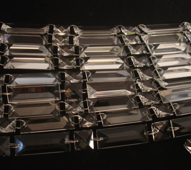 2 м/лот Хрустальные стеклянные Квадратные бусины пряди, стеклянные занавески пряди, хрустальные бусины занавески