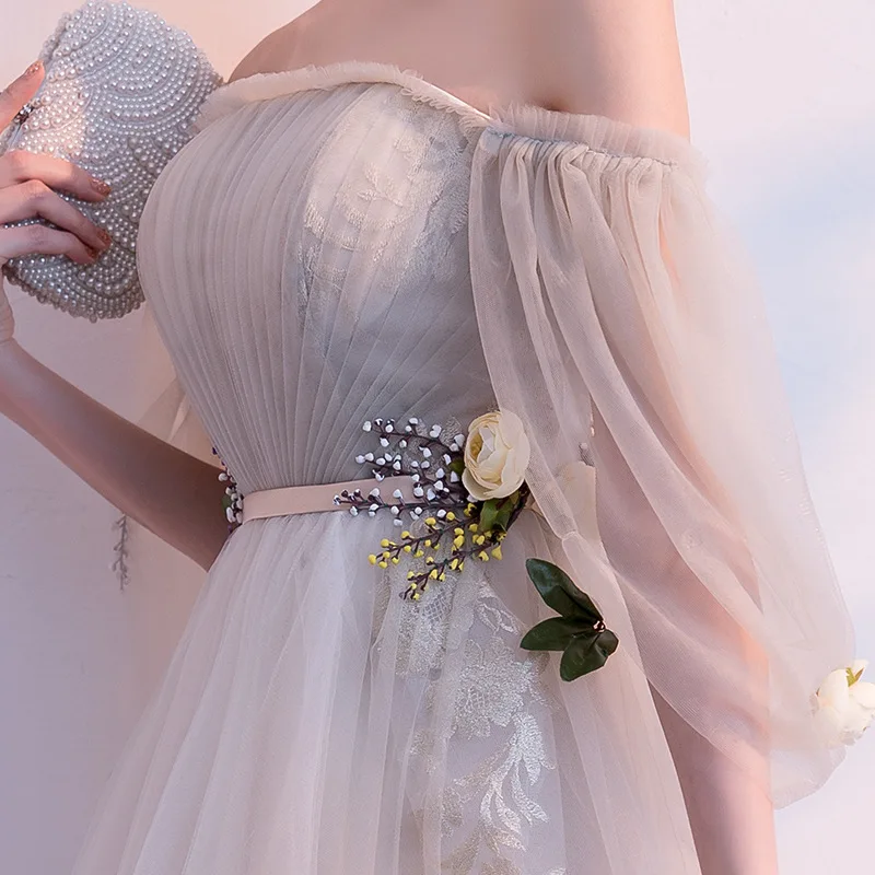 Sexy Slim Off Shoulder Dress Bridesmaid Wedding Dress Chinese Dress Evening Dress Female Improved Qipao Vestidos size S-XXL
