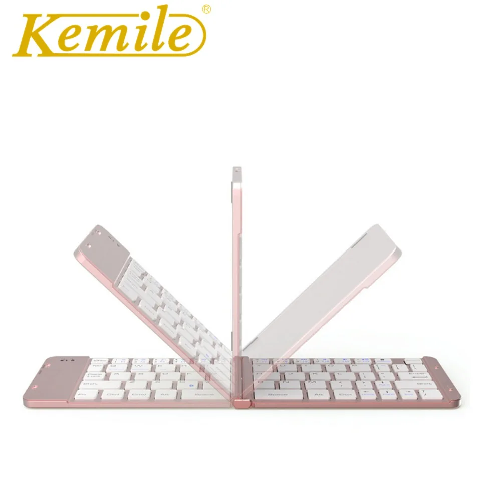 Kemile складной Портативный Универсальный Беспроводной Bluetooth клавиатура для surface pro 3/4/5 небольшой складной клавиатура для Windows системы