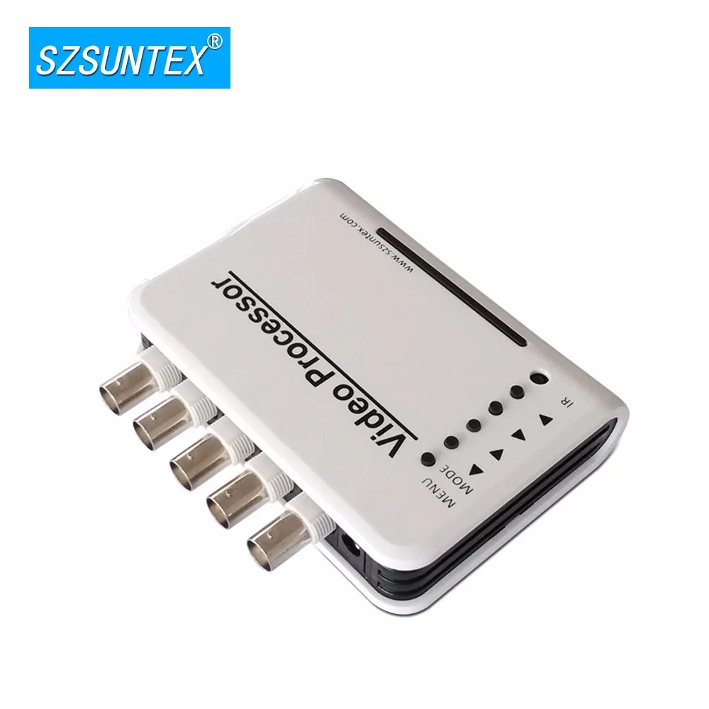 Suntex CCTV видео сплиттер на 4 канала система Комплект канальный цветной процессор с