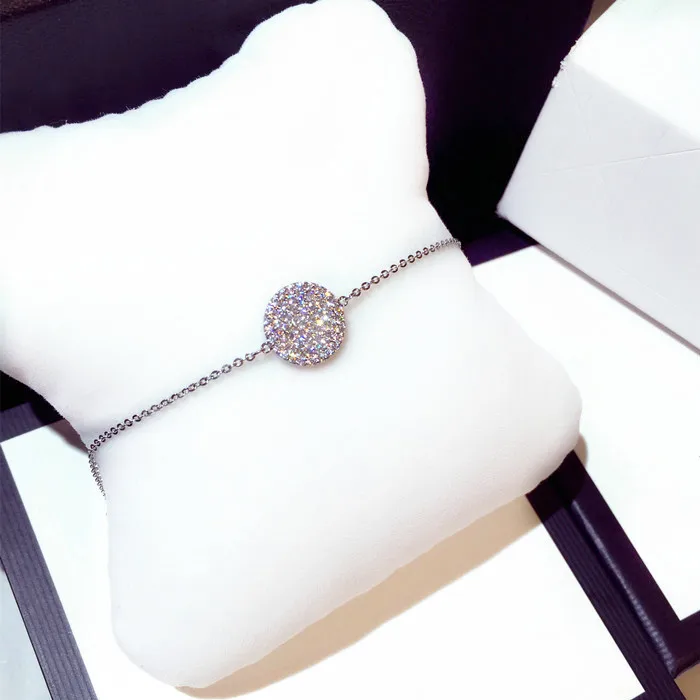 Хорошее качество циркониевые браслеты для женщин Bijoux новые модные ювелирные изделия нежный простой тонкий браслет милый подарок
