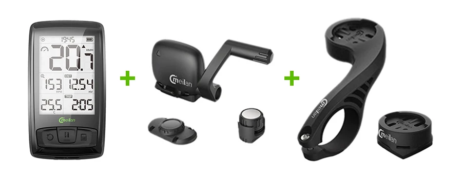 Meilan Bluetooth ANT+ велосипедный компьютер, измеритель скорости велосипеда, тахометр, датчик частоты вращения+ Датчик скорости, погода, возможность получения частоты сердечных сокращений