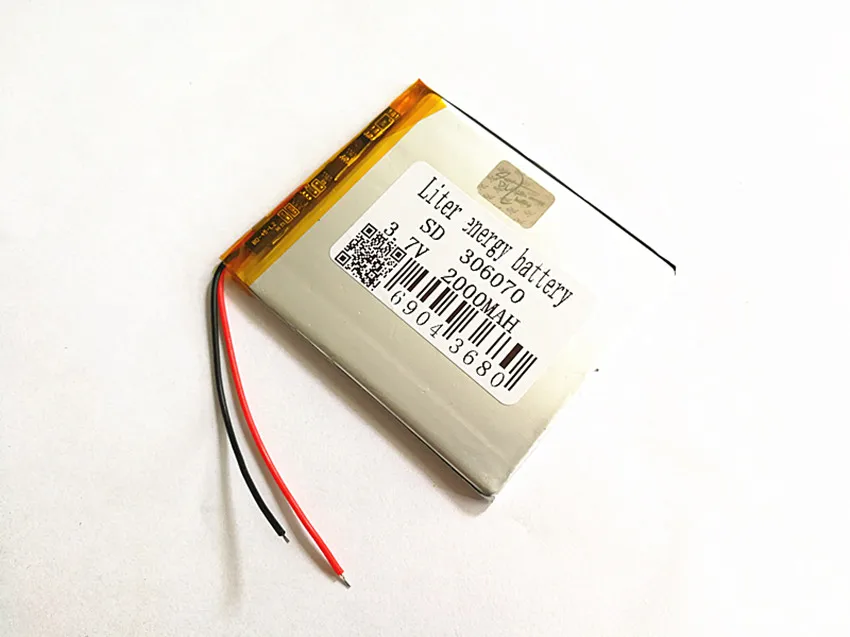 3,7 V литий-полимерный аккумулятор 306070 036070 gps экран 2000MAH рукописные книги