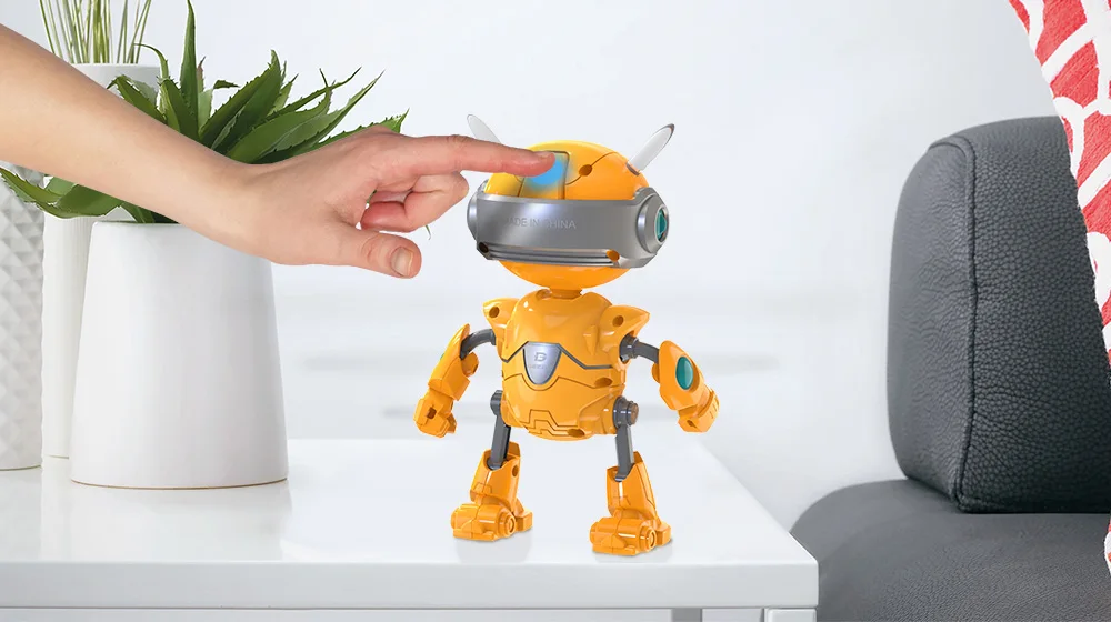 DEERC RC игрушечные роботы мини говорящий умный робот для детей обучающая игрушка для детей человекоподобный робот игрушка чувство Индуктивный RC