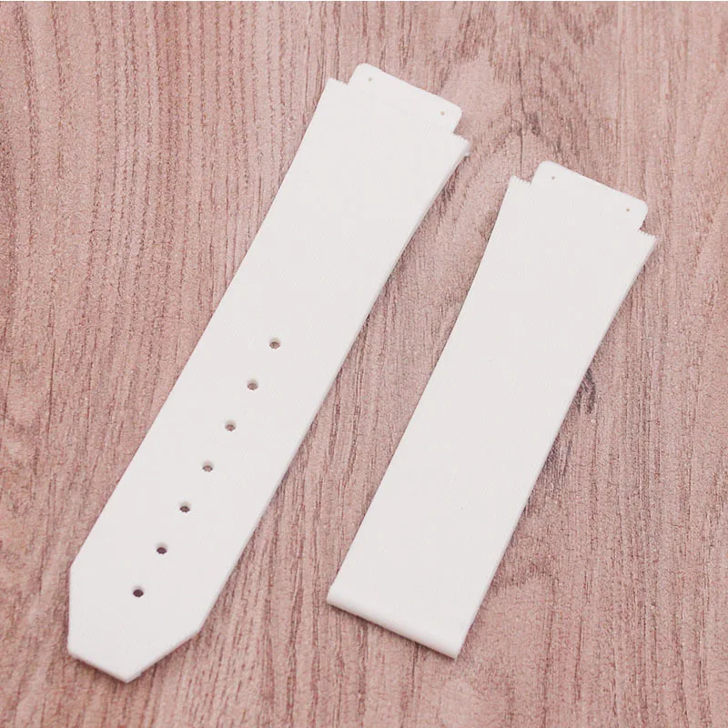 white Аксессуары для часов HUBLOT Hengbao силиконовый резиновый водонепроницаемый ремень для мужчин и женщин ремешок для часов 25x19 мм - Цвет ремешка: white