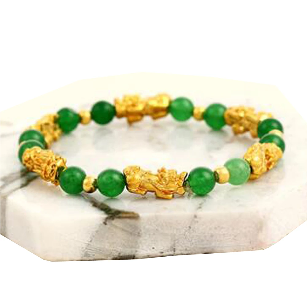 Китайский стиль унисекс зеленый красочный индивидуальные бусины счастливый