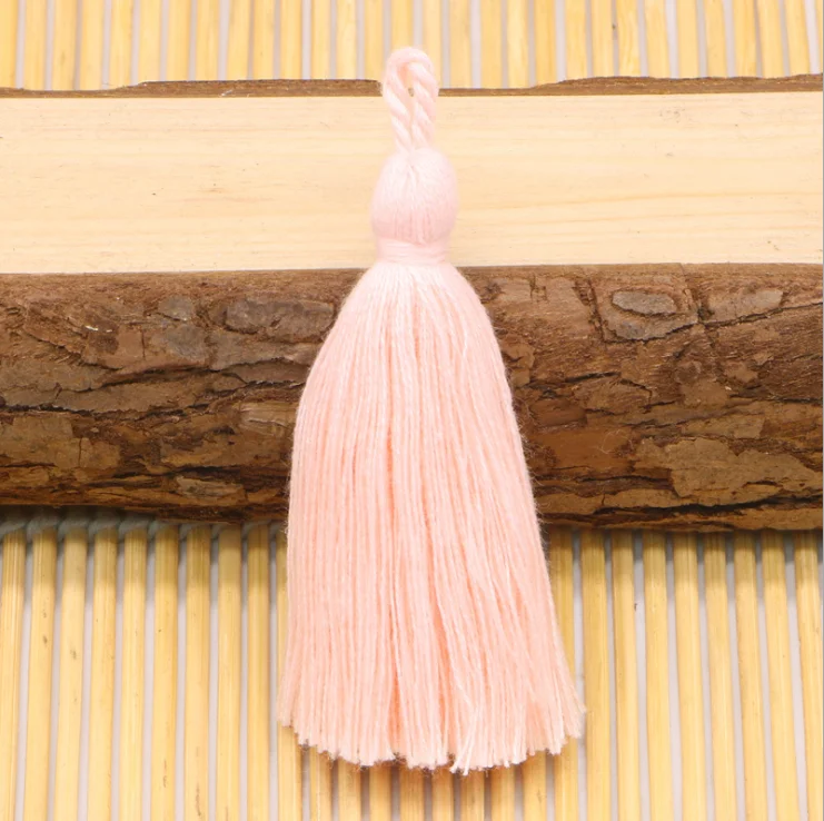 Light pink 8 см хлопчатобумажная кисточка висячая веревка бахрома кисточка для шитья штор одежда украшение дома ювелирные изделия ремесло аксессуары 10 шт./лот - Цвет: Light pink