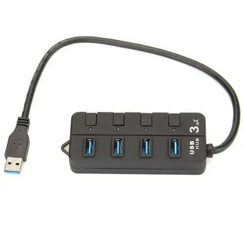 Mini 4 Порты USB 3 0 внешний концентратор с включения/выключения для портативных ПК |