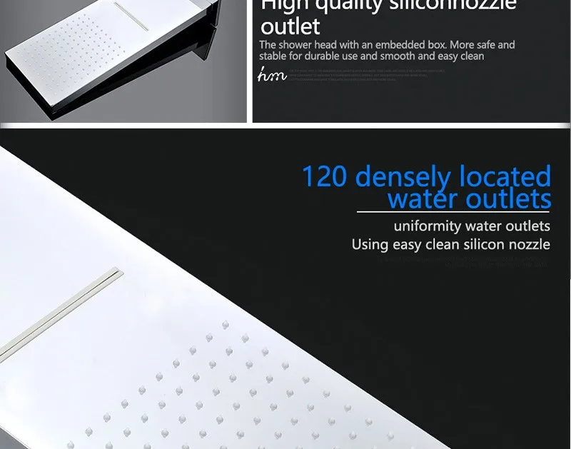 hm Цифровая насадка для душа 2" Touch Waterfall Shower Controller Набор для душа Массаж от дождя и ванны