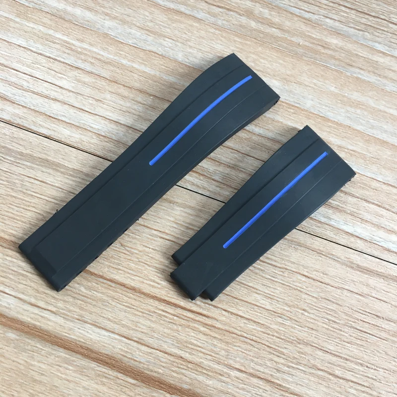 MERJUST New 20mm Black Soft Dustproof Silicone Rubber Watchband For Role strap Daytona Submariner GMT OYSTERFLEX Bracelet